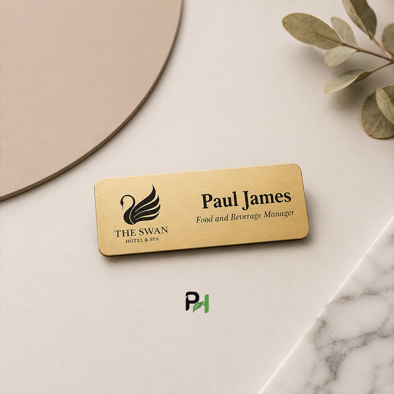 Brass Name badge