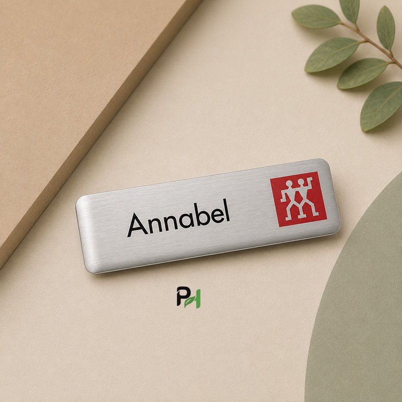 Name badge with epoxy