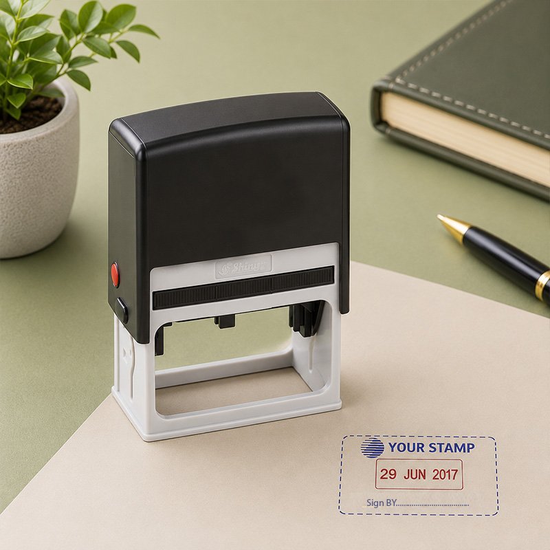 stamp with line